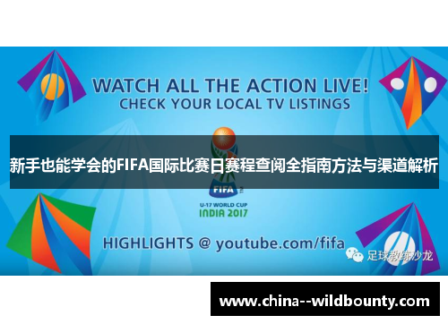 新手也能学会的FIFA国际比赛日赛程查阅全指南方法与渠道解析 新手也能学会的FIFA国际比赛日赛程查阅全指南方法与渠道解析
